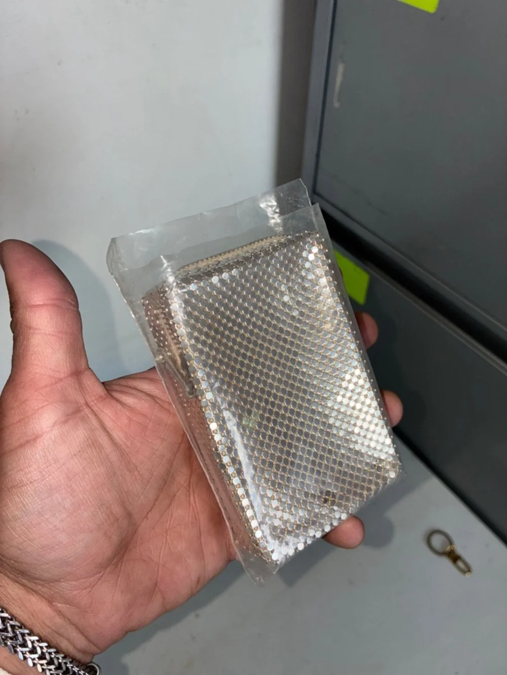 Whiting & Davis Silver Mesh cigarette Case